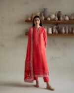 PAKISTANI NOVA CORAL DRESS.