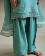 PAKISTANI COLETTE TEAL DRESS - Image 4