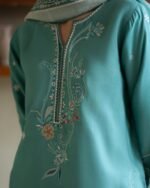 PAKISTANI COLETTE TEAL DRESS - Image 2
