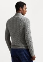 Polo Ralph Lauren Cable-Knit Cotton Quarter-Zip Sweater – Grey - Image 2
