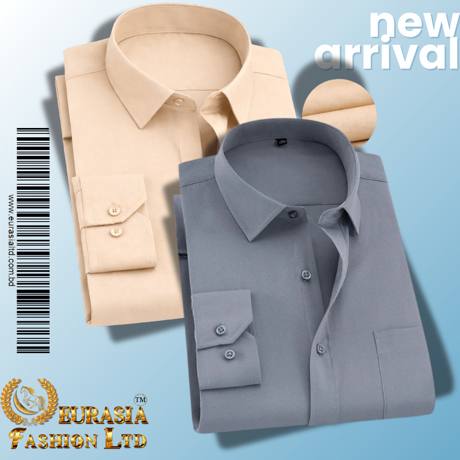 57 Men’s Premium Formal Shirt -Ash & Biscuit. - Image 1